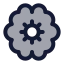 Braincog icon with duotone standard style