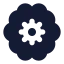 Braincog icon with solid standard style
