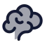 Brain icon with duotone standard style