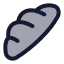 Bread icon with duotone rounded style