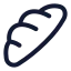 Bread icon with stroke standard style