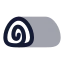 Bread icon with bulk rounded style