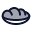 Bread icon with duotone rounded style