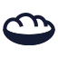 Bread icon with solid sharp style