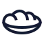 Bread icon with stroke sharp style