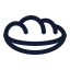 Bread icon with stroke standard style