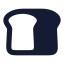 Bread icon with solid rounded style