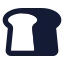 Bread icon with solid standard style