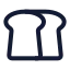 Bread icon with stroke standard style