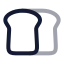 Bread icon with twotone rounded style