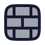 Brickwall icon with duotone rounded style