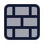 Brickwall icon with duotone standard style