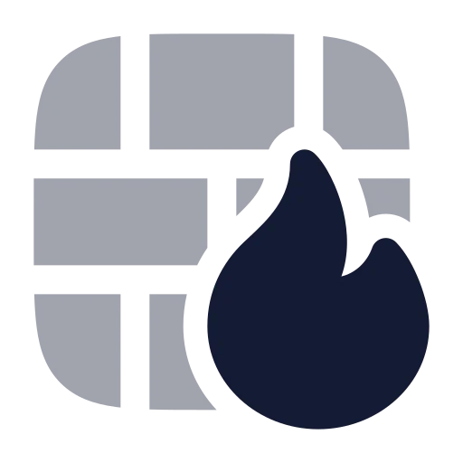Brick Wall Fire Icon in Bulk Rounded style