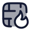 Brickwallfire icon with duotone rounded style
