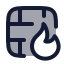 Brickwallfire icon with duotone rounded style
