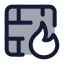 Brickwallfire icon with duotone standard style