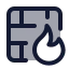 Brickwallfire icon with duotone standard style