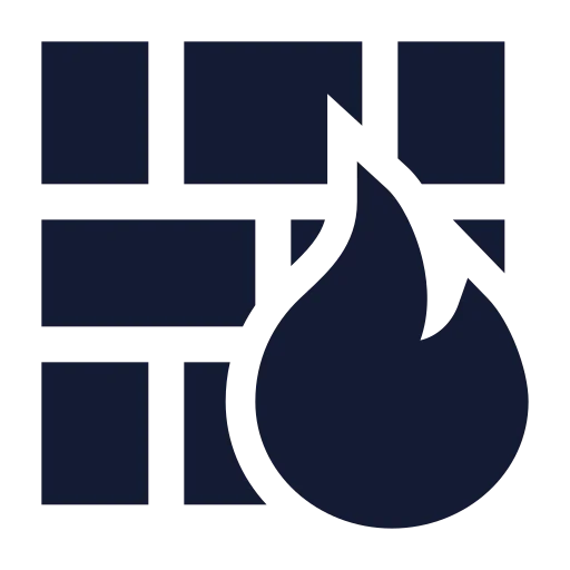 Brick Wall Fire Icon in Solid Sharp style