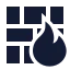 Brickwallfire icon with solid sharp style