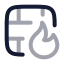 Brickwallfire icon with twotone rounded style