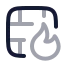 Brickwallfire icon with twotone rounded style