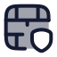 Brickwallshield icon with duotone rounded style