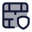 Brickwallshield icon with duotone standard style