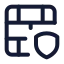 Brickwallshield icon with stroke standard style
