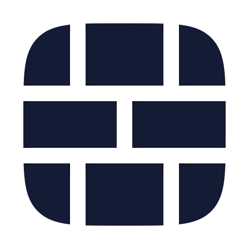 Brick Wall Icon in Solid Rounded style