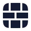 Brickwall icon with solid rounded style
