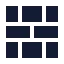 Brickwall icon with solid sharp style