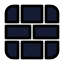 Brickwall icon with solid standard style