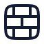 Brickwall icon with stroke rounded style