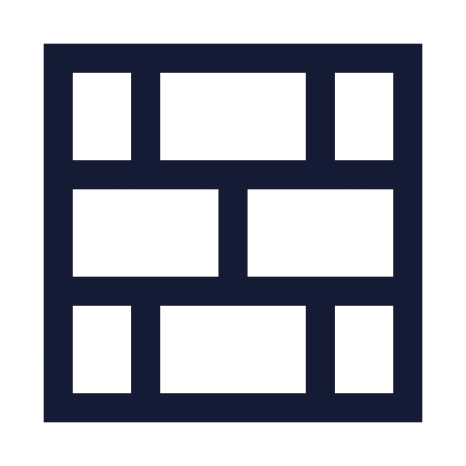 Brick Wall Icon in Stroke Sharp style
