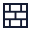 Brickwall icon with stroke sharp style