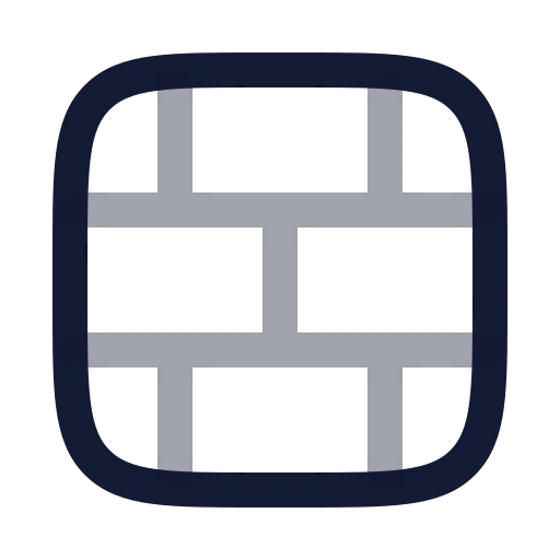 Brick Wall Icon in Twotone Rounded style