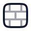 Brickwall icon with twotone rounded style