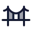 Bridge icon with duotone rounded style