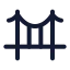 Bridge icon with stroke rounded style