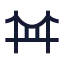 Bridge icon with stroke sharp style
