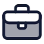 Briefcase icon with duotone standard style
