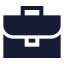 Briefcase icon with solid sharp style