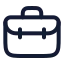 Briefcase icon with stroke rounded style