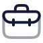 Briefcase icon with twotone rounded style