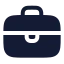 Briefcase icon with solid rounded style