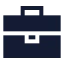 Briefcase icon with solid sharp style