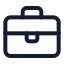 Briefcase icon with stroke standard style