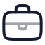 Briefcase icon with twotone rounded style