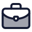 Briefcase icon with duotone standard style