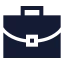 Briefcase icon with solid sharp style